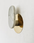 Perchero Mármol Carrara Ovalado + Bronce