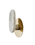 Perchero Mármol Carrara Ovalado + Bronce