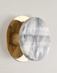 Perchero Mármol Carrara Redondo + Bronce