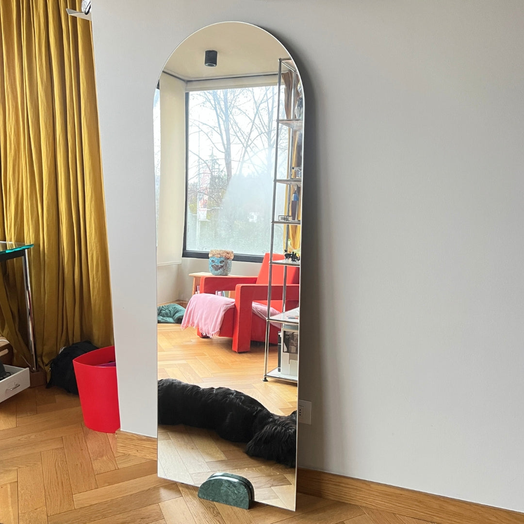 Set Espejo Arco 55 x 161 cms + Base Mármol Marea