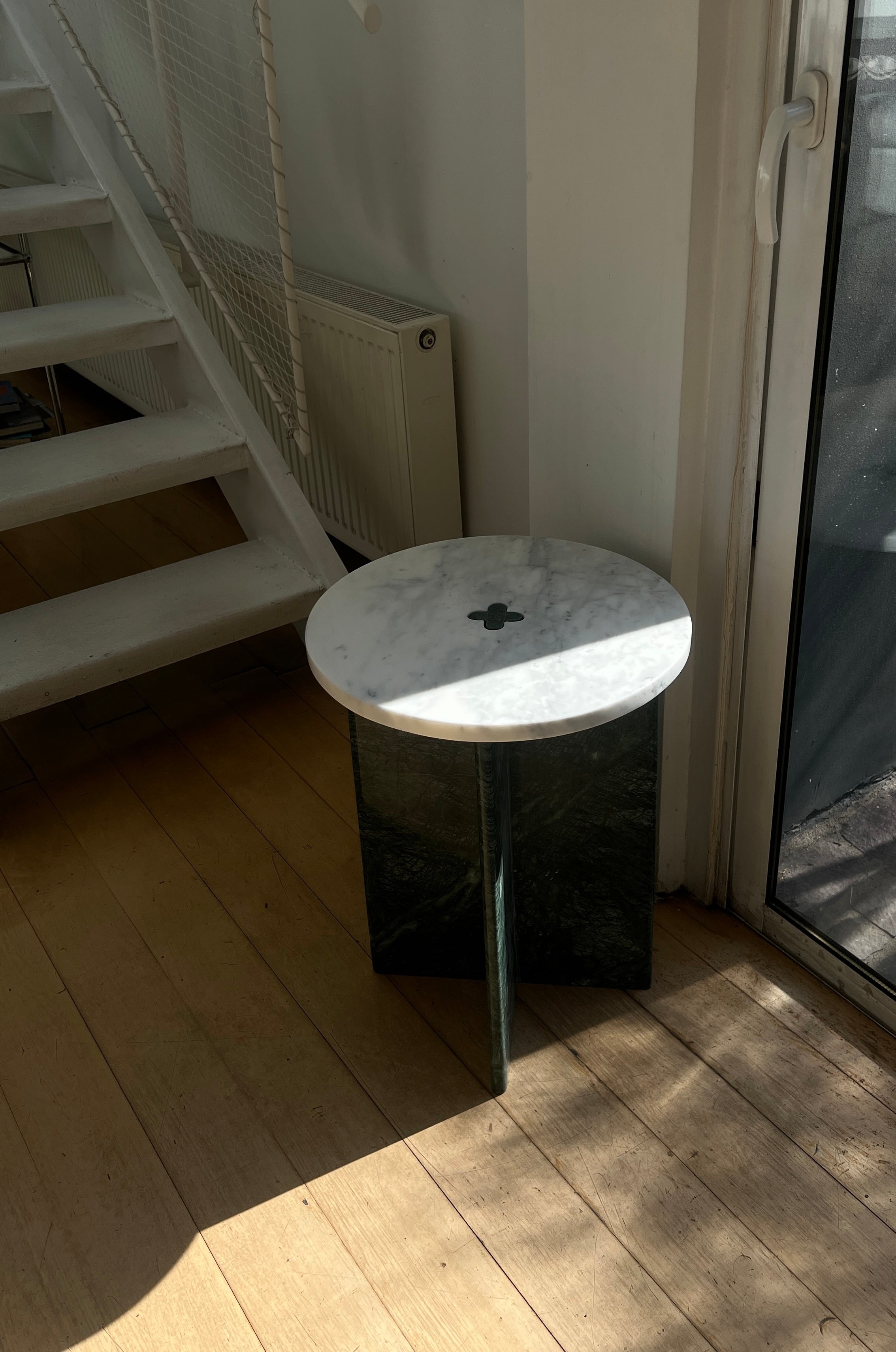 Mesa Mármol Ensamble Carrara y Verde   Pre Order 15 días hábiles