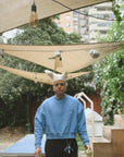 Polerón Nina Crop Oversize Celeste