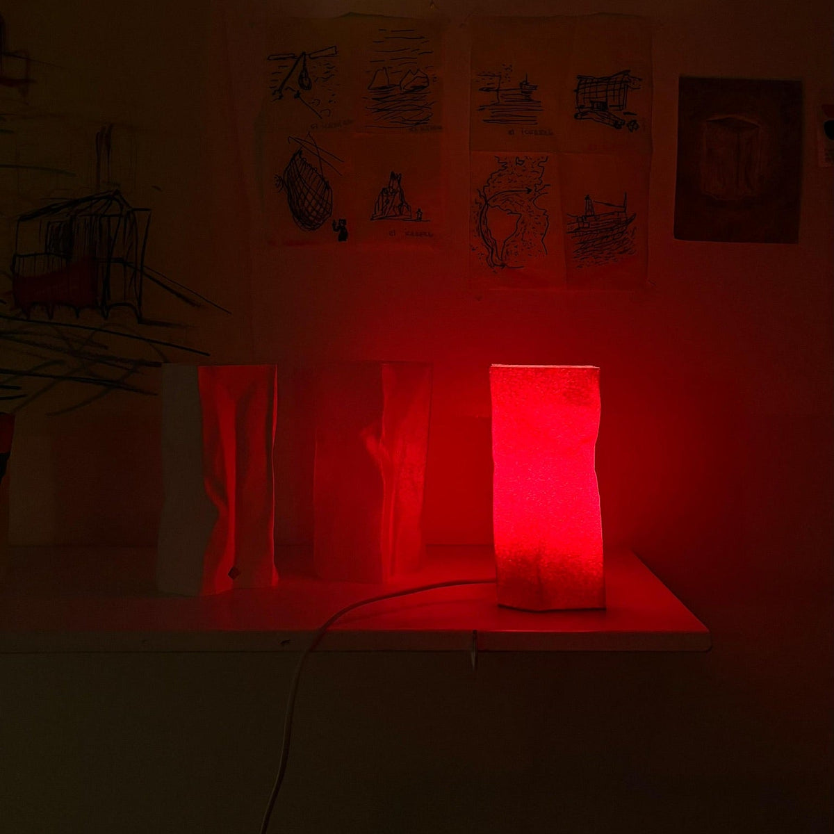 Lámpara La Saquito Roja