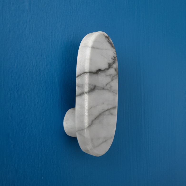 Perchero Mármol Carrara Ovalado